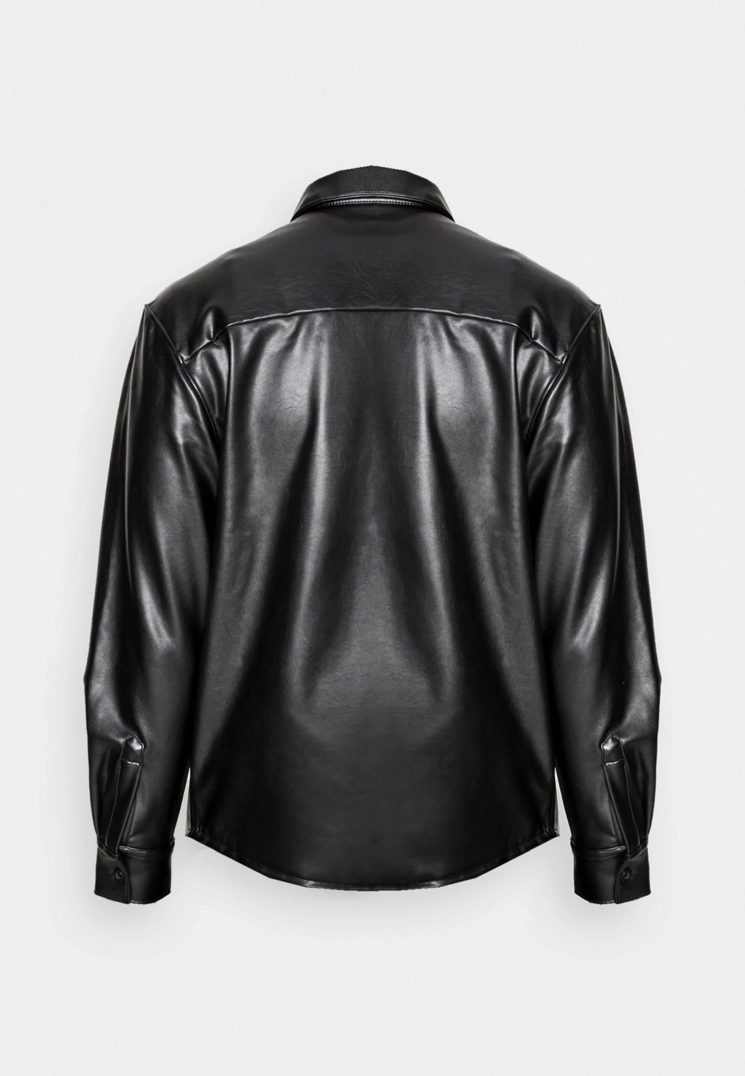 YOURTURN Unisex - Faux Leather Jacket - Black 4 YOURTURN Unisex - Faux Leather Jacket - Black - Image 2