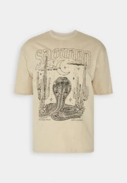 YOURTURN Unisex - Print T-Shirt - Tan -Yourturn Sales Store 0509e4a795f4496d822dbadc2f46e429