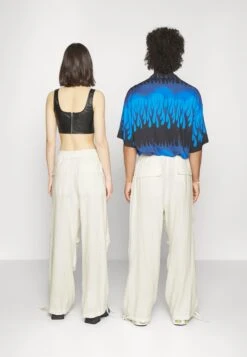 YOURTURN Genderless Parachute Unisex - Trousers - White -Yourturn Sales Store 0c77b5c732f14400b52ed89d37d8294d