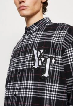 YOURTURN Unisex - Button-Down Blouse - White/Black -Yourturn Sales Store 122bb50dbce74bea8289cf852131132c