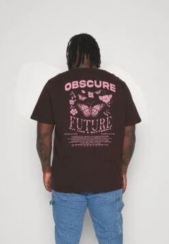 YOURTURN Print T-Shirt - Dark Brown -Yourturn Sales Store 13116ad3a1c34e15a12a2ff09004abbc