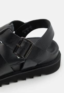 YOURTURN Leather Unisex- Sandals - Black -Yourturn Sales Store 2312f5f74fc04dddbc54e5e5f635bf80