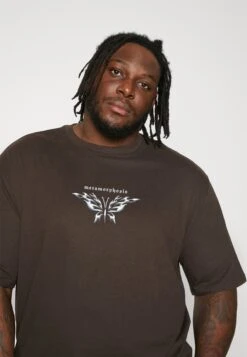 YOURTURN Print T-Shirt - Brown -Yourturn Sales Store 274ec546c91c453d8b961eea9c224a24