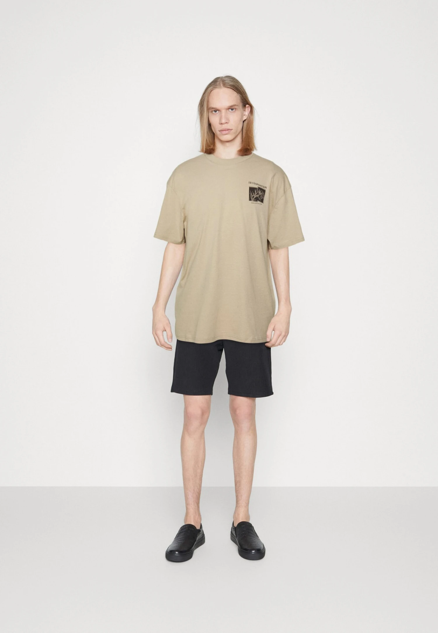 YOURTURN Unisex - Print T-Shirt - Beige 4 YOURTURN Unisex - Print T-Shirt - Beige - Image 2