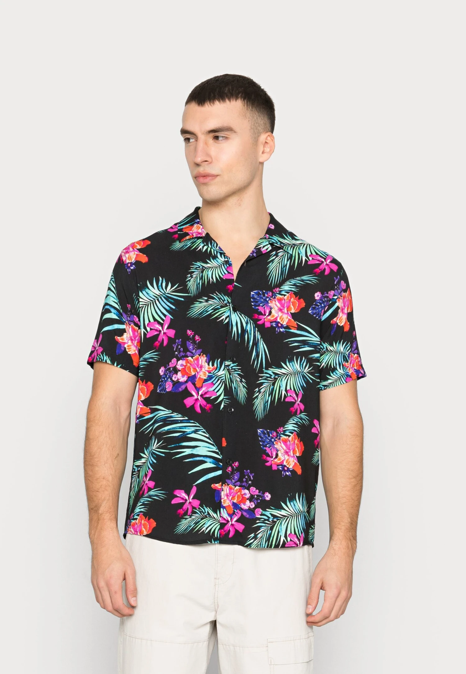 YOURTURN Unisex - Button-Down Blouse - Black 3 YOURTURN Unisex - Button-Down Blouse - Black