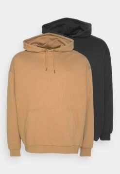 YOURTURN 2 Pack Unisex - Hoodie - Light Brown/Black -Yourturn Sales Store 3e28ed96a7cb4567bda76f0b67940a61