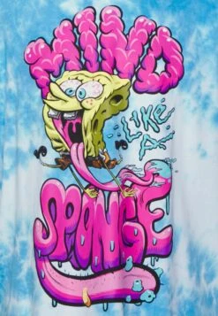 YOURTURN Spongebob Tie Dye Graphic Tee - Print T-Shirt - Blue -Yourturn Sales Store 40875b87dec64753aa40d175f8bdc22e