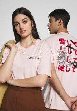 YOURTURN Unisex - Print T-Shirt - Pink -Yourturn Sales Store 660881f272b04ad0b8734b4615646fc3