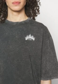 YOURTURN Skull Graphic Tee Unisex - Print T-Shirt - Mottled Black -Yourturn Sales Store 68c8779b8a18425b8935c578b5aa33b5