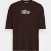 YOURTURN Print T-Shirt - Light Brown