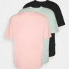 YOURTURN 3Pack Unisex - Basic T-Shirt - Black/Pink/Green -Yourturn Sales Store a17276a3184f447792f5b2aa77fa9fb9