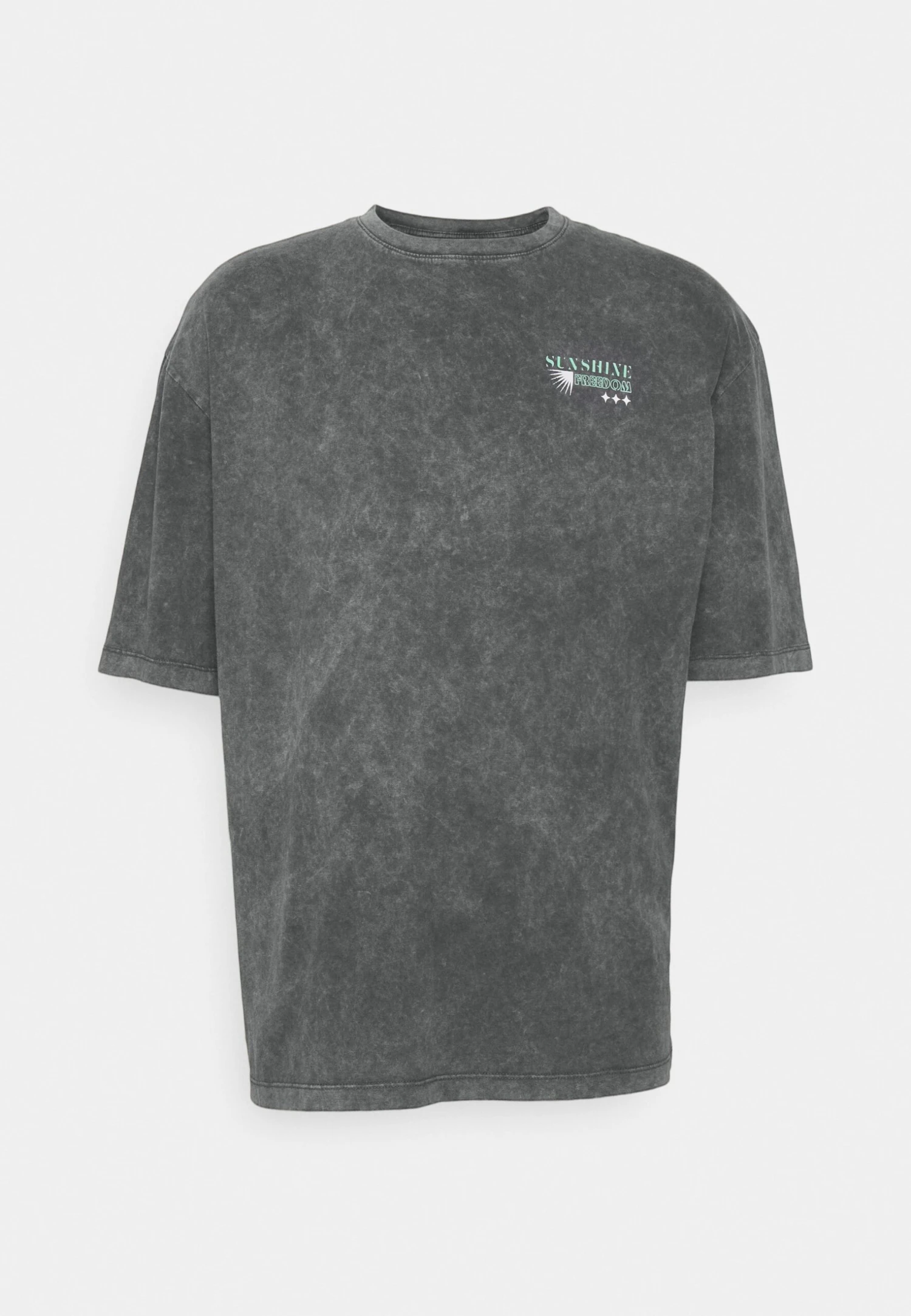 YOURTURN Unisex - Print T-Shirt - Mottled Black 7 YOURTURN Unisex - Print T-Shirt - Mottled Black - Image 5