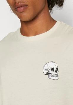YOURTURN SkullGraphic- Print T-Shirt - Beige -Yourturn Sales Store c564c1f2f9e743cc97f7df38fcdd588c