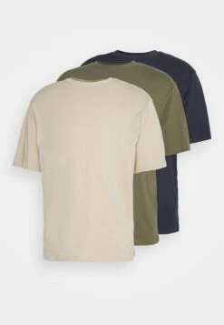 YOURTURN 3Pack Unisex - Basic T-Shirt - Olive, Beige, Dark Blue -Yourturn Sales Store c9781a2078894637b28a4d312cb66c40