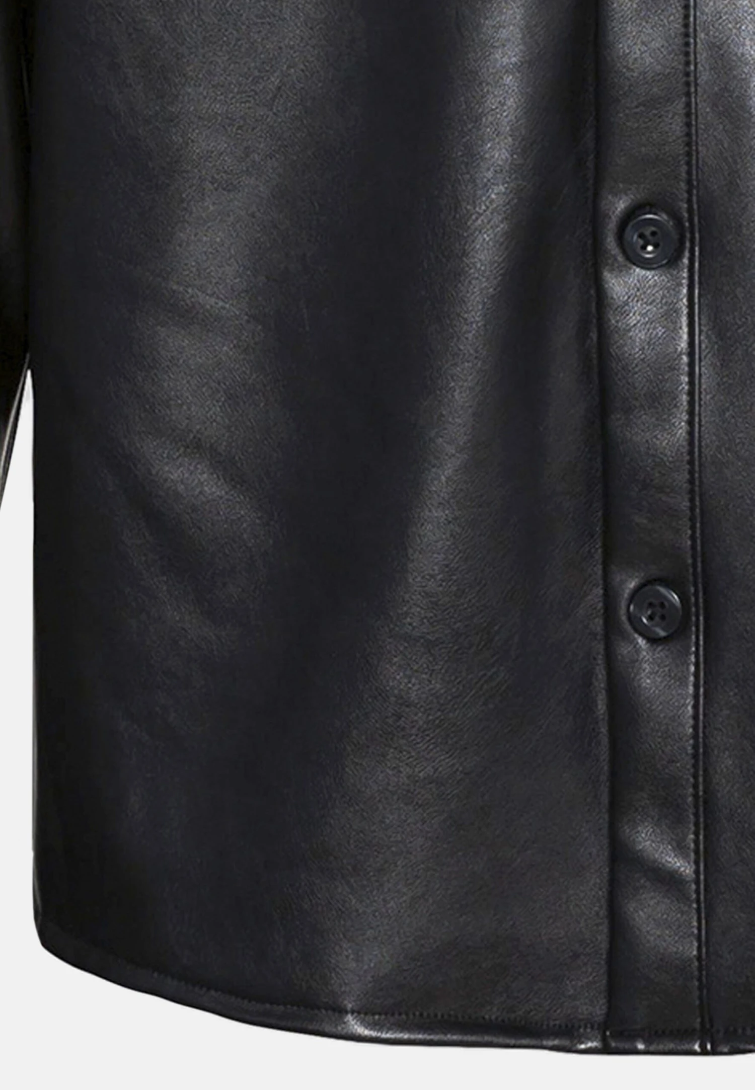 YOURTURN Unisex - Faux Leather Jacket - Black 5 YOURTURN Unisex - Faux Leather Jacket - Black - Image 3