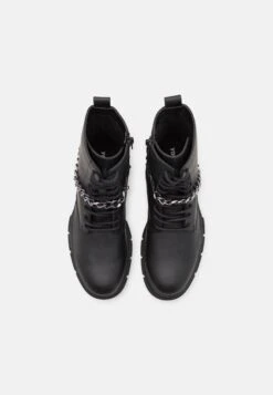 YOURTURN Unisex - Lace-Up Ankle Boots - Black -Yourturn Sales Store cf8f3fe121e44dfaab22a48d35adaafe