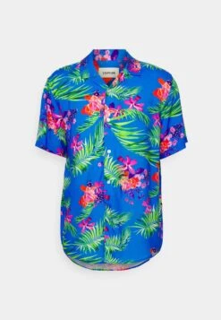 YOURTURN Unisex - Button-Down Blouse - Blue -Yourturn Sales Store d294bce106324e54ae5e6c77797edd39