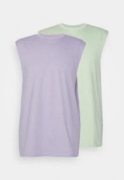 YOURTURN Unisex 2 Pack - Top - Lilac/Light Green -Yourturn Sales Store d2e0315a2c7747039305747e997ed191