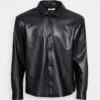 YOURTURN Unisex - Faux Leather Jacket - Black -Yourturn Sales Store d345c6790234496b979b0515be9321c9