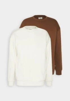 YOURTURN Unisex 2 Pack - Sweatshirt - Dark Brown/Off-White -Yourturn Sales Store db8e5dd458f4415695ecd8f474fd5ba3