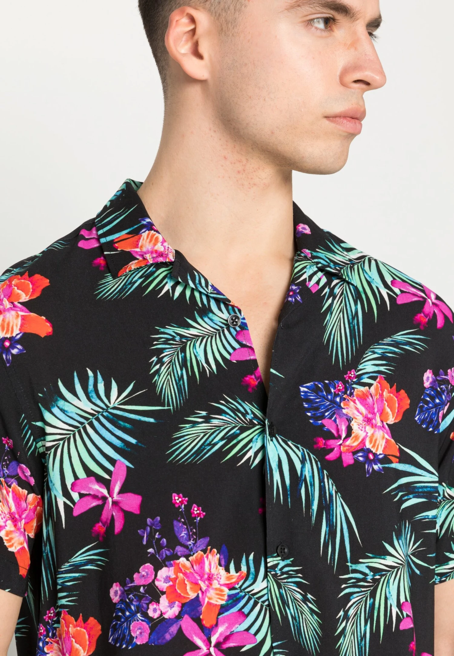 YOURTURN Unisex - Button-Down Blouse - Black 7 YOURTURN Unisex - Button-Down Blouse - Black - Image 5