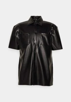 YOURTURN Unisex - Button-Down Blouse - Black -Yourturn Sales Store fc1003fbc47948c383b049db6c5ba4e6